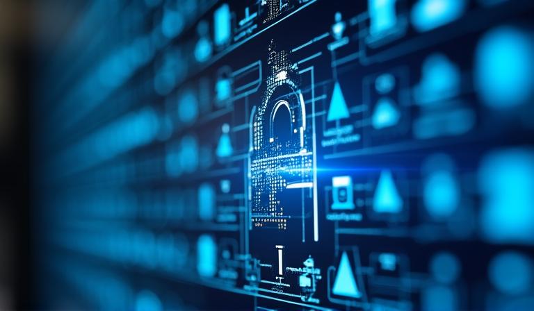 Secure data processing and meteorological analysis illustration